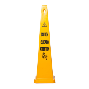 RUBBERMAID CAUTION WET FLOOR SIGN - CONE TYPE